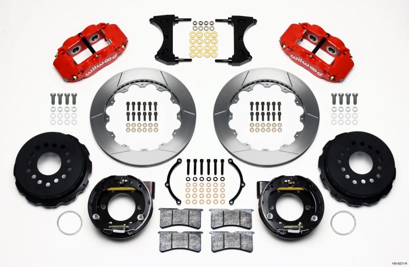 Wilwood — KIT,REAR,MUSTANG,05-UP,2.66 OFFSET FNSL4R,13.00 ROTOR,RED