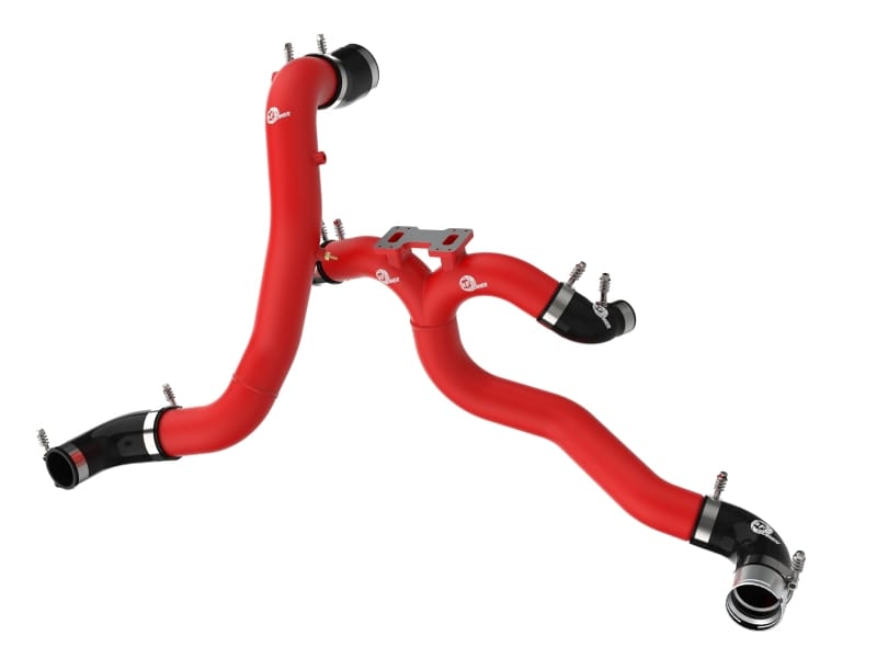 aFe — BladeRunner 3 IN Aluminum Hot and Cold Charge Pipe Kit Red