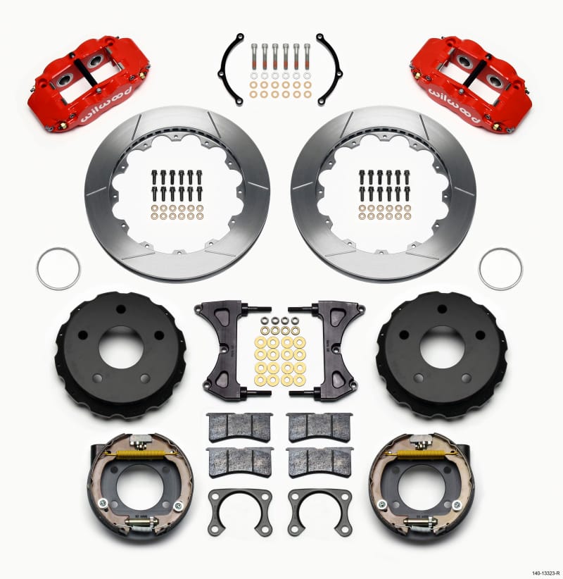 Wilwood — KIT,REAR,DISC/DRUM,BIG FORD,2.36 OFFSET FNSL4R,5x5.50 BC,12.88 ROTOR,RED