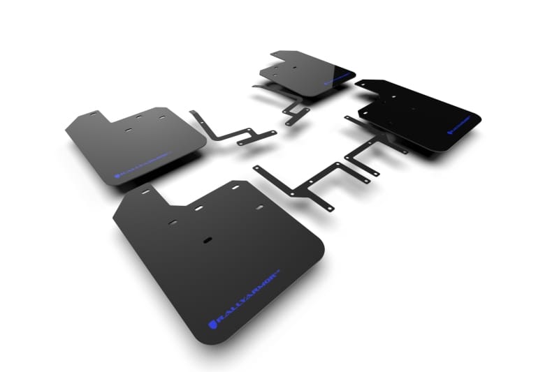 Rally Armor — Black Mud Flap/Blue Logo