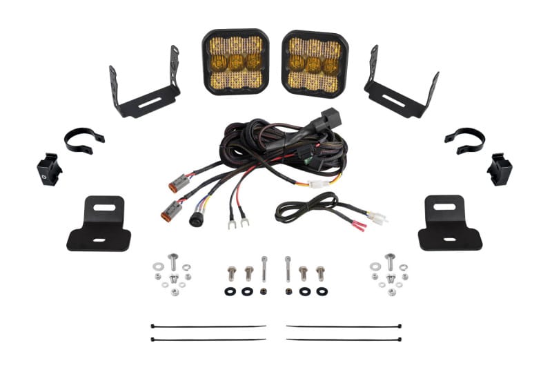 Diode Dynamics — Diode Dynamics 17-24 Can-Am Maverick X3 SS5 Stage Series Ditch Light Kit - Sport Yellow Combo