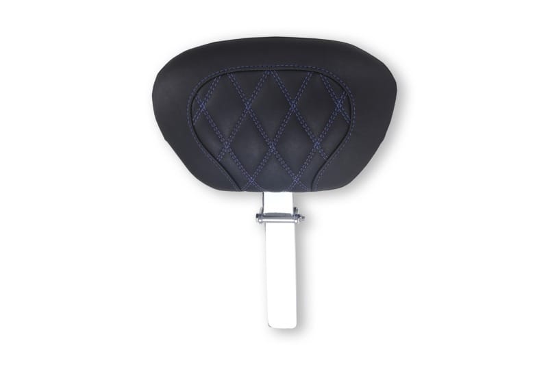 Mustang Motorcycle — Mustang 08-25 Harley FL Touring Rd King Sp, Rd Glide Ltd, Dble Diamond Driver Backrest - Black/SB