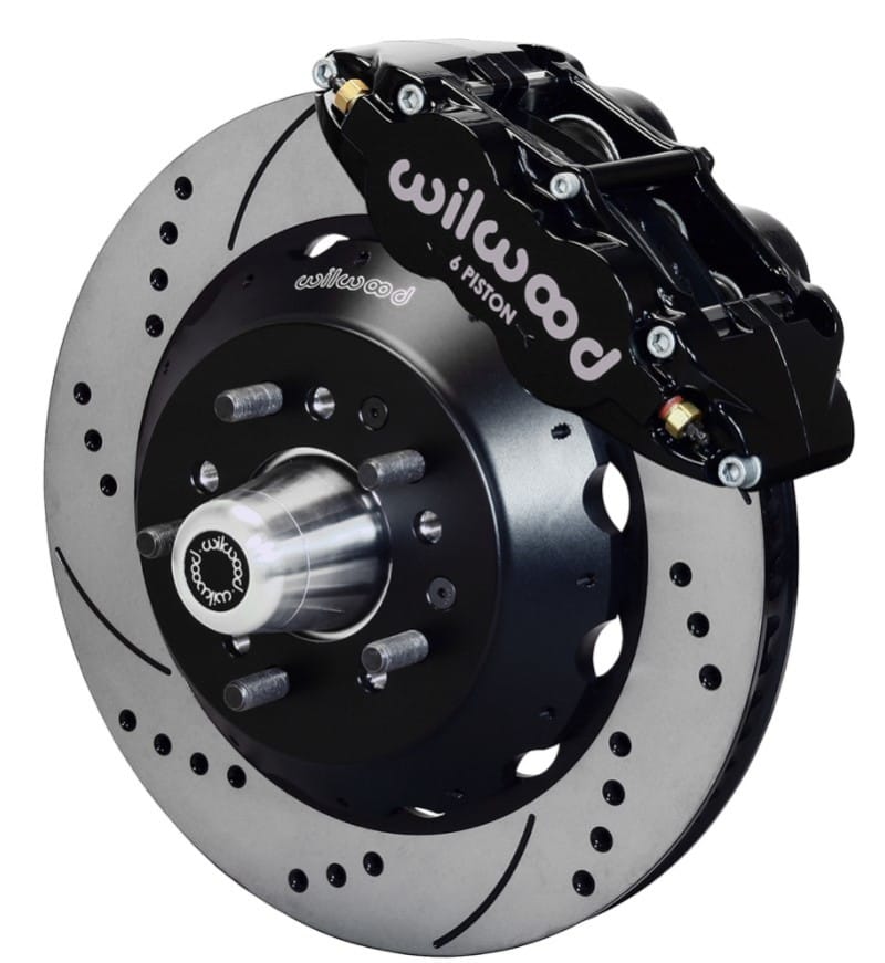 Wilwood — KIT,FRONT,MUSTANG 65-69,V8 DRUM SPINDLE FNSL6R-DS,14.00 ROTOR,DRILLED