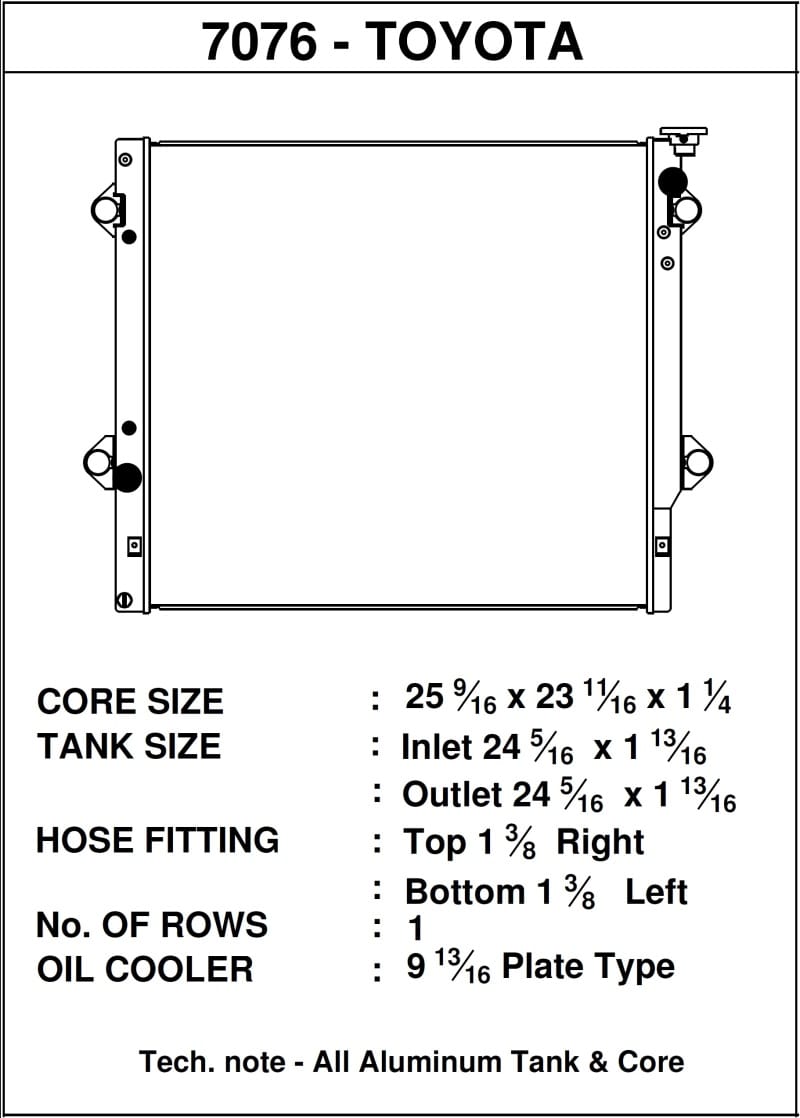 CSF — 03-09 Toyota 4Runner / 06-14 FJ Cruiser Heavy-Duty All-Aluminum Radiator