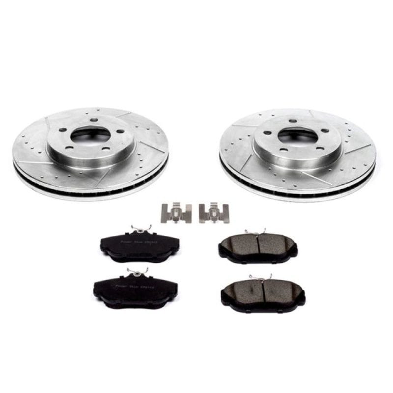 PowerStop — Z23 Daily Driver Carbon-Fiber Ceramic Brake Pad and Drilled & Slotted Rotor Kit