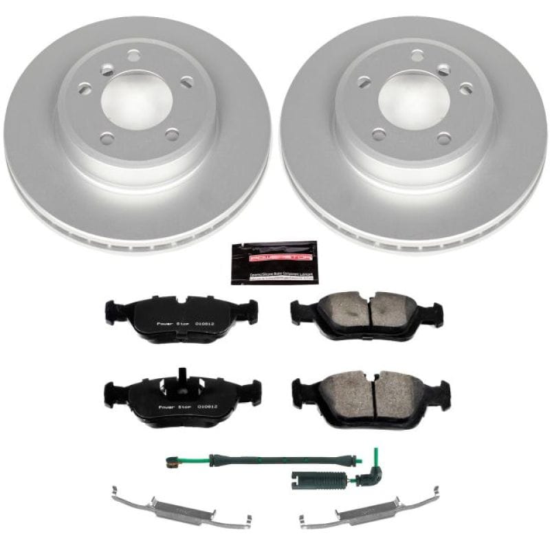 PowerStop — Genuine Geomet Coated Rotor and Carbon-Fiber Ceramic Brake Pad Kit