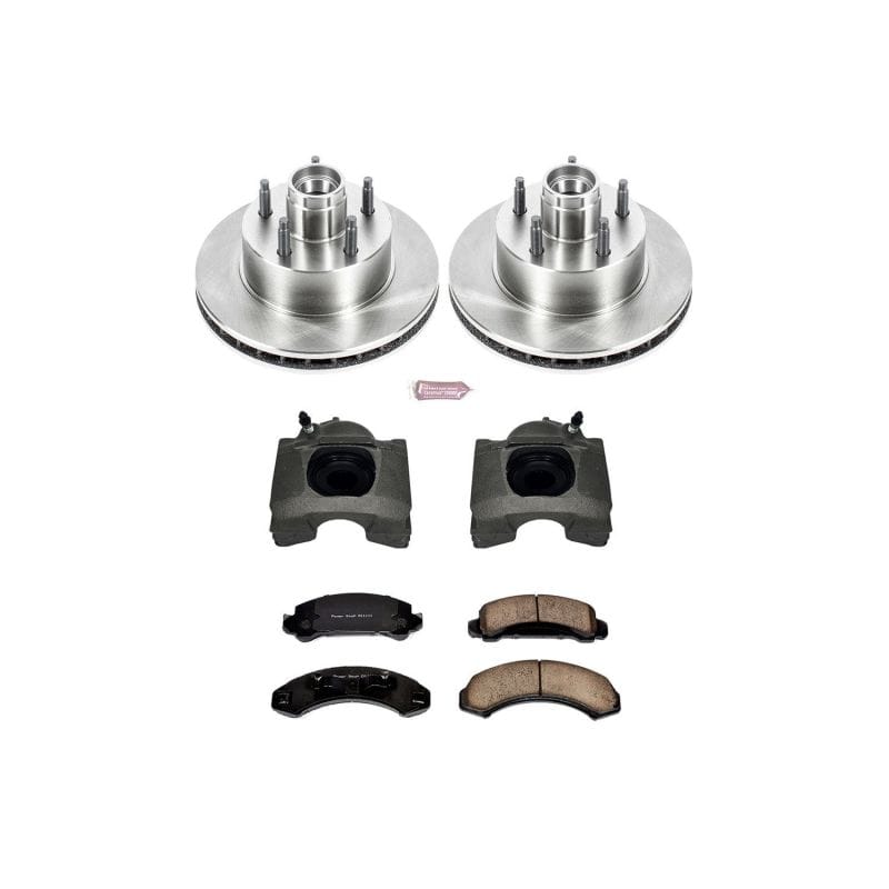 PowerStop — OE Stock Replacement Low-Dust Ceramic Brake Pad, Rotor and Caliper Kit