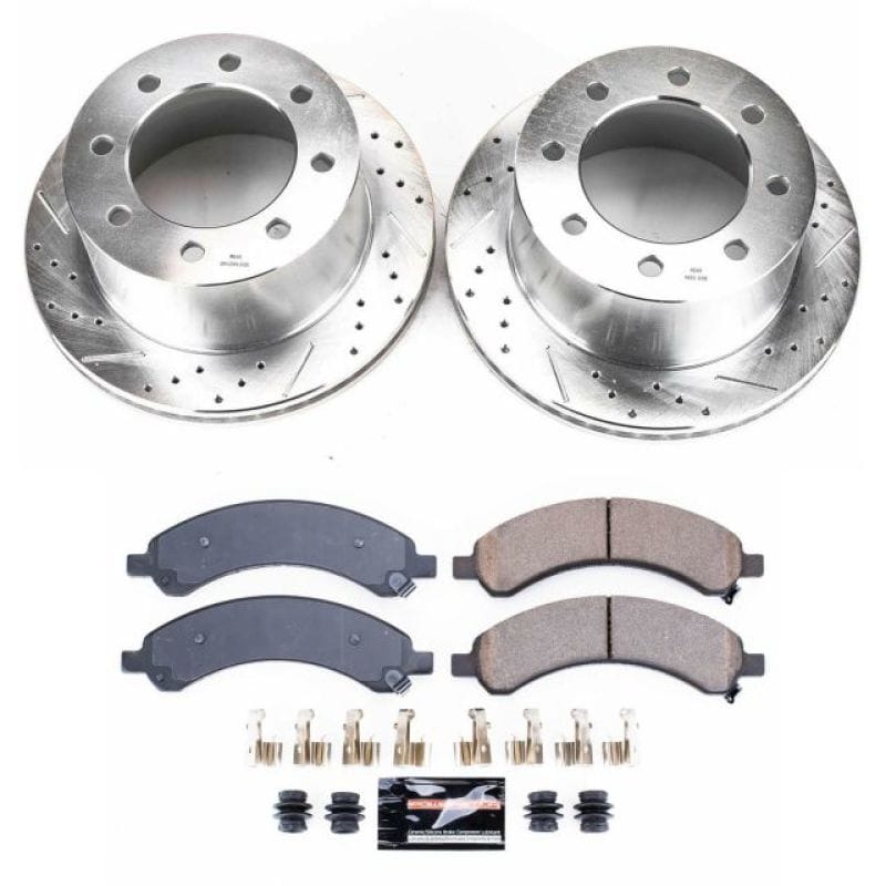 PowerStop — Z23 Daily Driver Carbon-Fiber Ceramic Brake Pad and Drilled & Slotted Rotor Kit