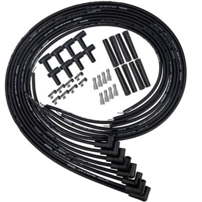 Moroso — Moroso Universal 90 Degree Plug Ends Black Ultra 40 Wire Set & Coil Pack Kit