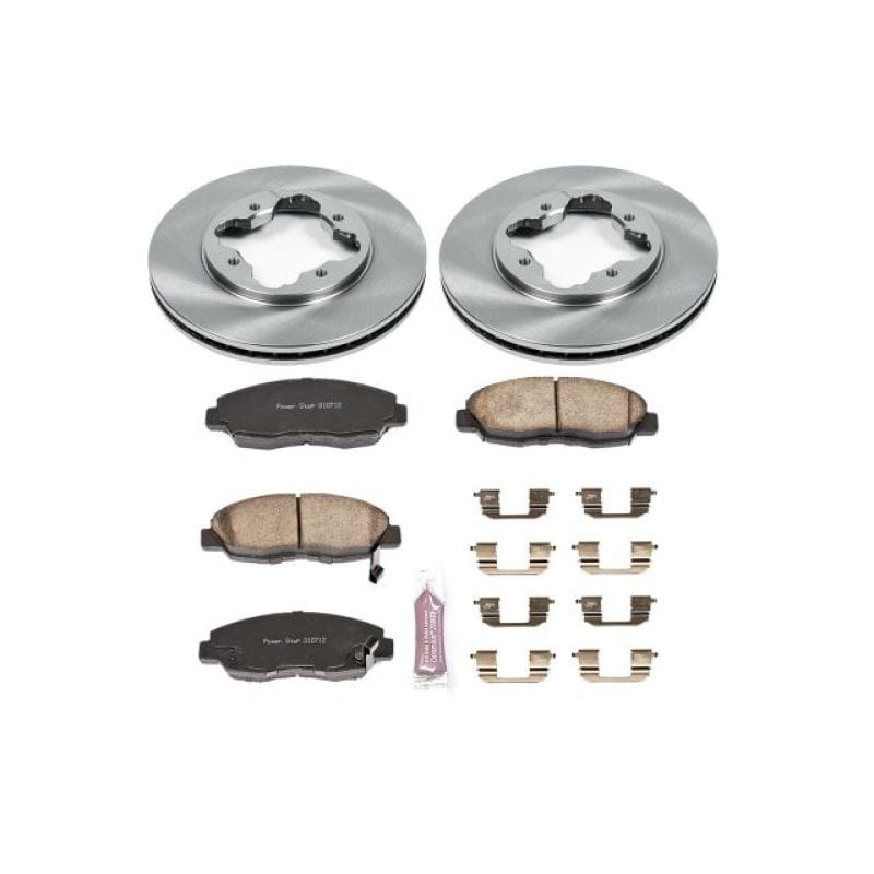 PowerStop — OE Stock Replacement Low-Dust Ceramic Brake Pad and Rotor Kit