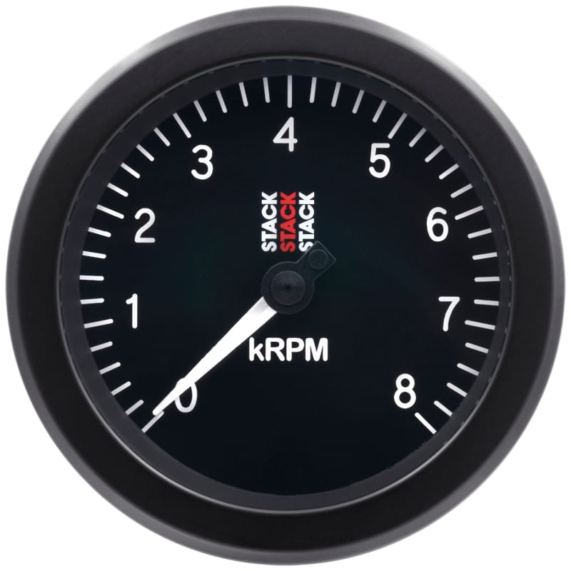 AutoMeter — TACHOMETER, SPORT, 88MM, BLACK, 0-8K RPM