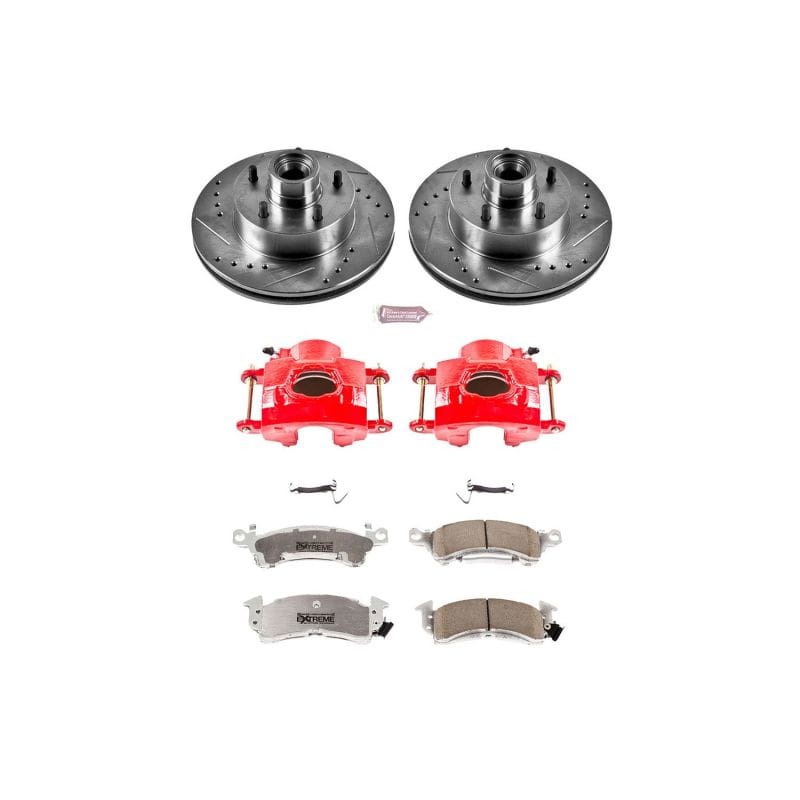 PowerStop — Z26 Street Performance Ceramic Brake Pad, Drilled Slotted Rotor, and Caliper Kit