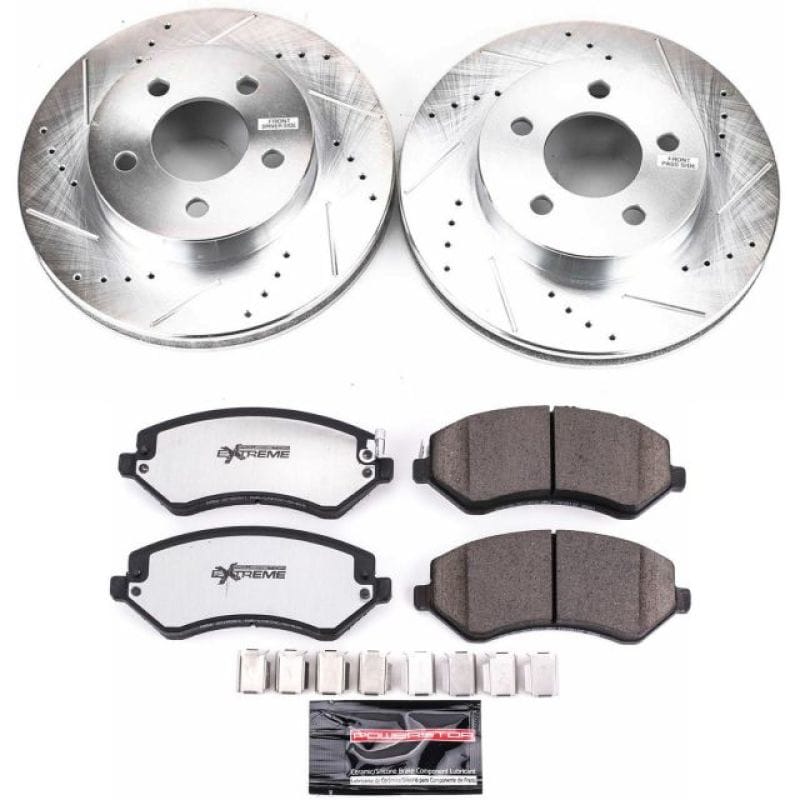 PowerStop — Z36 Truck and SUV Carbon-Fiber Ceramic Brake Pad and Drilled & Slotted Rotor Kit