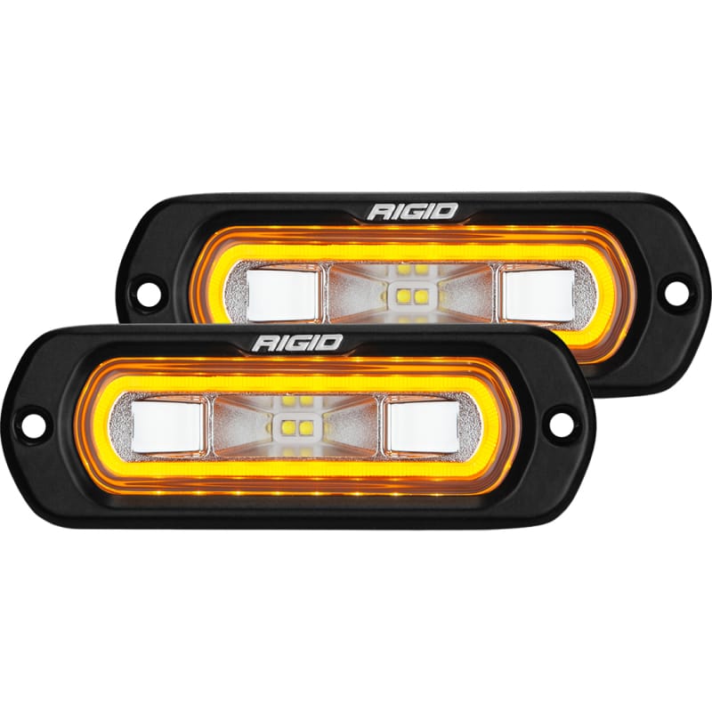 Rigid Industries — SR-L SERIES OFF-ROAD SPREADER POD 3 WIRE FLUSH MOUNT WITH AMBER HALO; PAIR
SR-L Series Off-Road Spreader Pod, 3 Wire, Flush Mount, Amber Halo, Pair