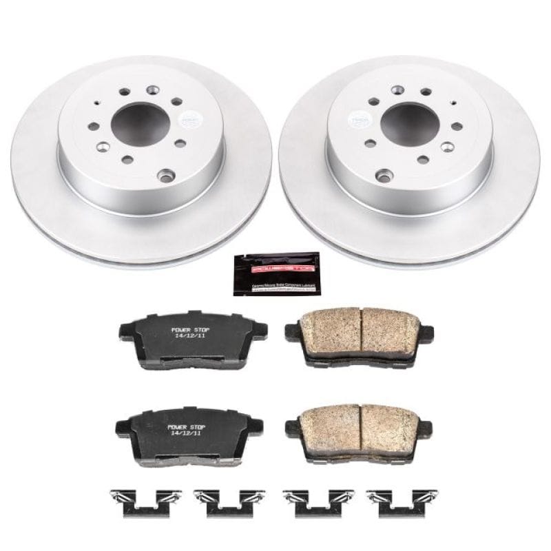 PowerStop — Genuine Geomet Coated Rotor and Low-Dust Ceramic Brake Pad Kit