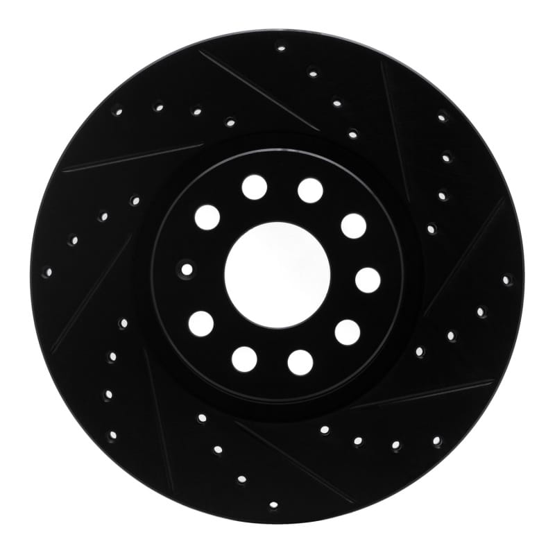 DFC — DFC Brake Rotor - Drilled and Slotted - Black