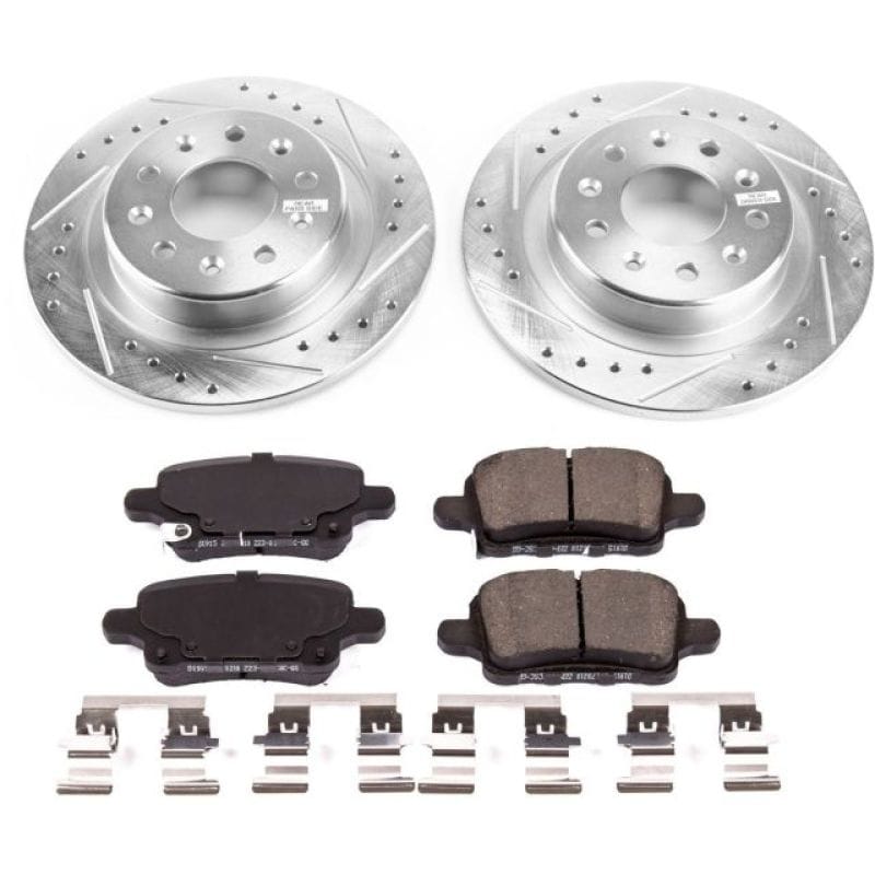 PowerStop — Z23 Daily Driver Carbon-Fiber Ceramic Brake Pad and Drilled & Slotted Rotor Kit