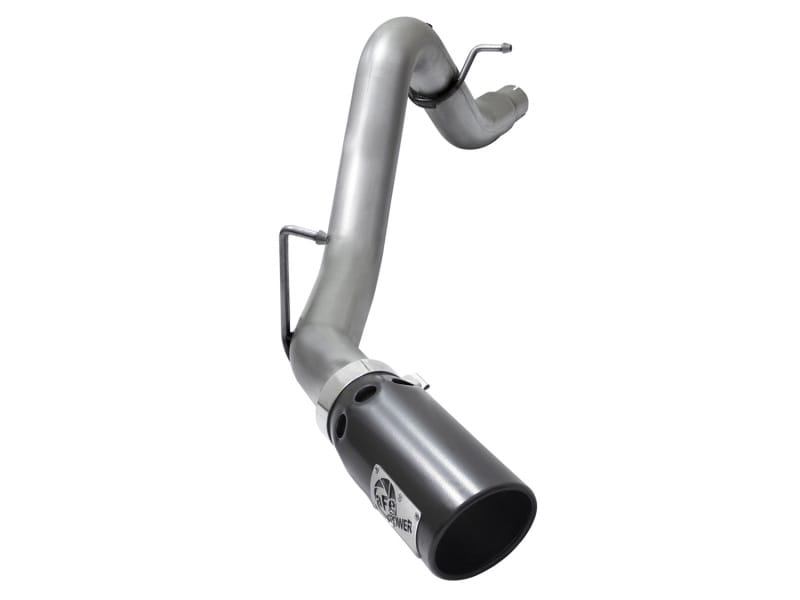 aFe — Large Bore-HD 3-1/2 IN 409 Stainless Steel DPF-Back Exhaust System w/Black Tip