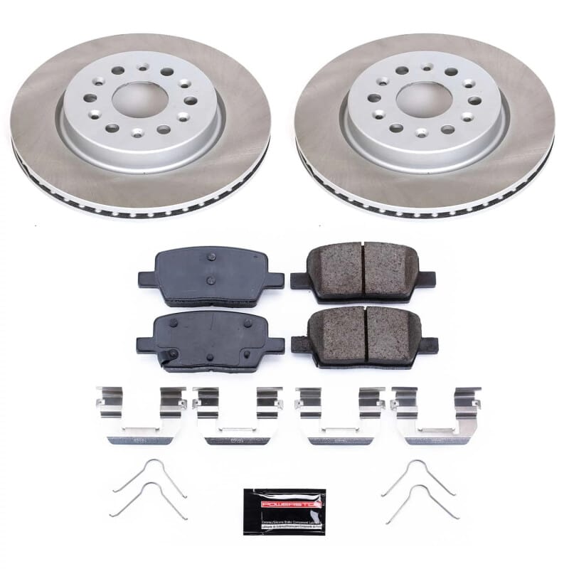 PowerStop — Semi-Coated Rotor and Low-Dust Ceramic Brake Pad Kit