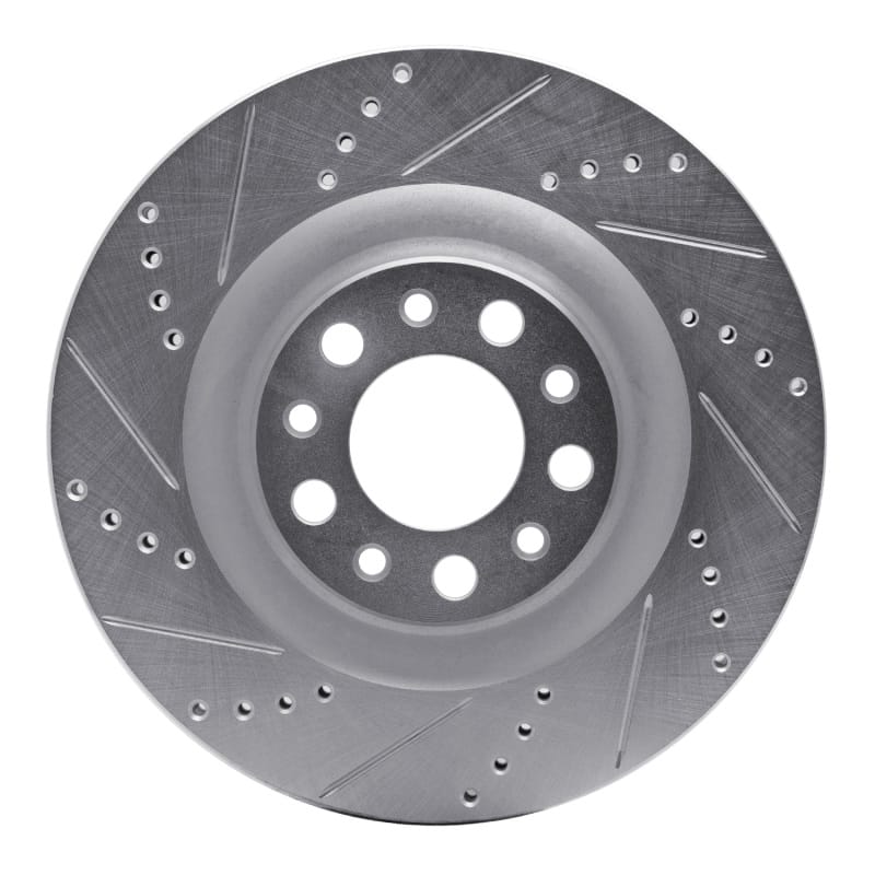 R1 Concepts — R1 Concepts Brake Rotor Drilled and Slotted Silver