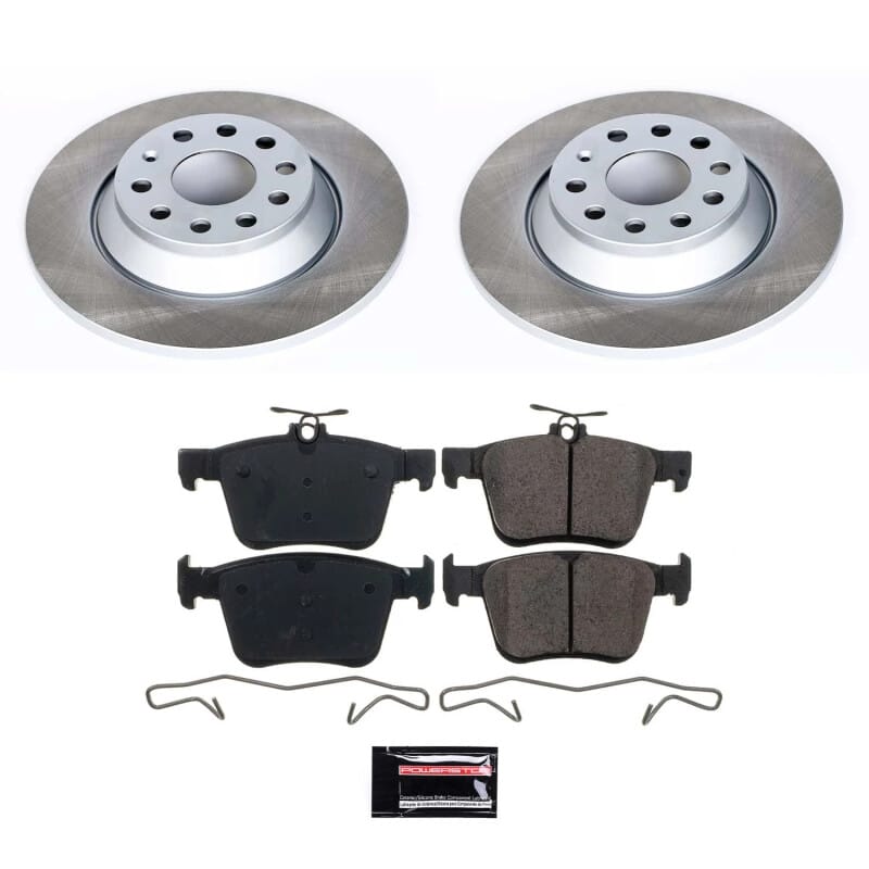 PowerStop — Semi-Coated Rotor and Low-Dust Ceramic Brake Pad Kit