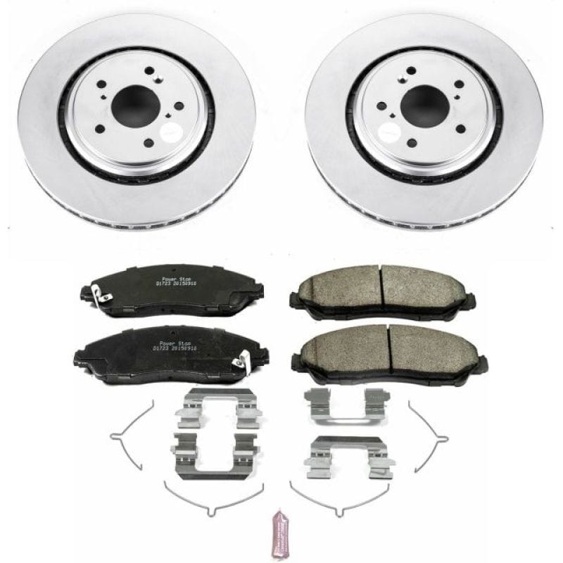 PowerStop — Genuine Geomet Coated Rotor and Low-Dust Ceramic Brake Pad Kit