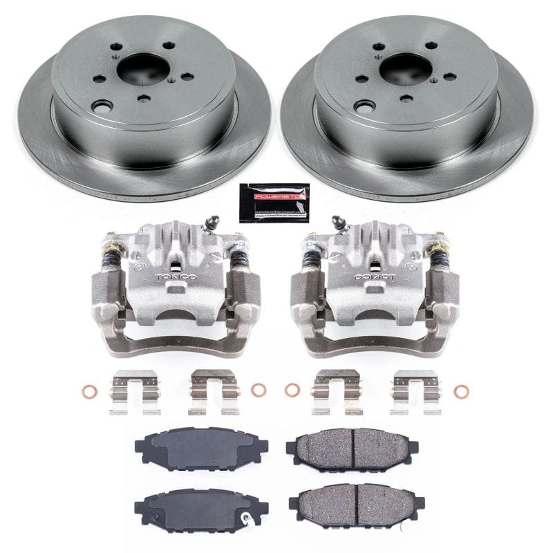 PowerStop — OE Stock Replacement Low-Dust Ceramic Brake Pad, Rotor and Caliper Kit