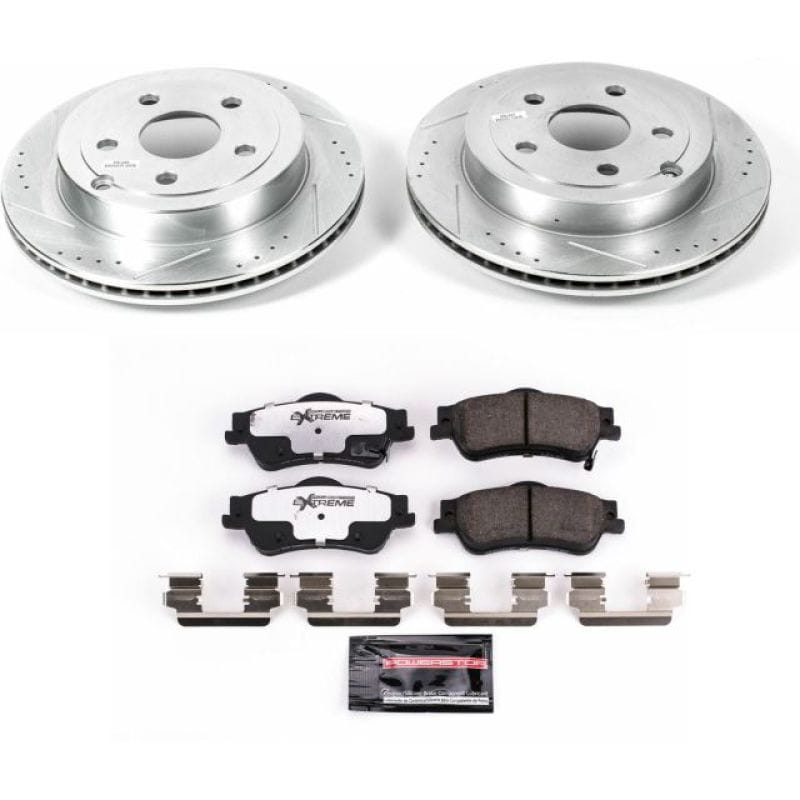 PowerStop — Z26 Street Performance Ceramic Brake Pad and Drilled & Slotted Rotor Kit