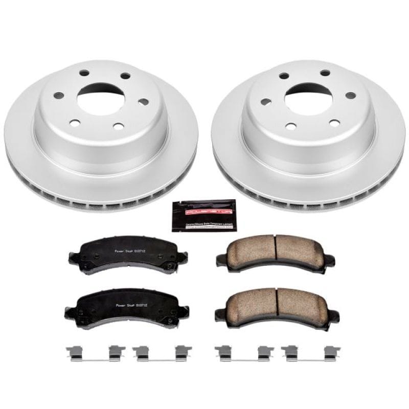 PowerStop — Genuine Geomet Coated Rotor and Low-Dust Ceramic Brake Pad Kit