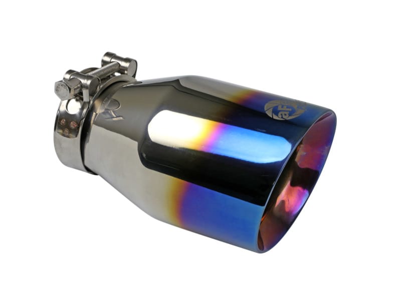 aFe — MACH Force-Xp 304 Stainless Steel Clamp-on Exhaust Tip Blue Flame