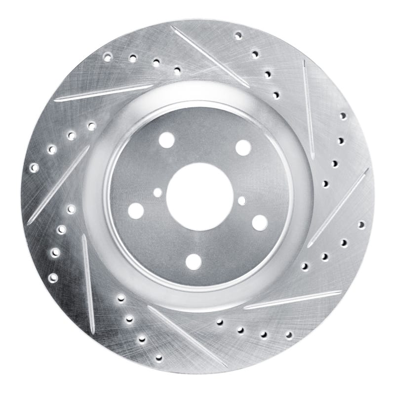 R1 Concepts — R1 Concepts Brake Rotor Drilled and Slotted Silver