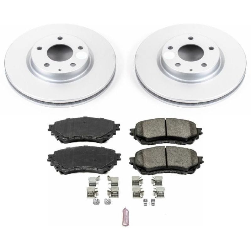 PowerStop — Genuine Geomet Coated Rotor and Low-Dust Ceramic Brake Pad Kit