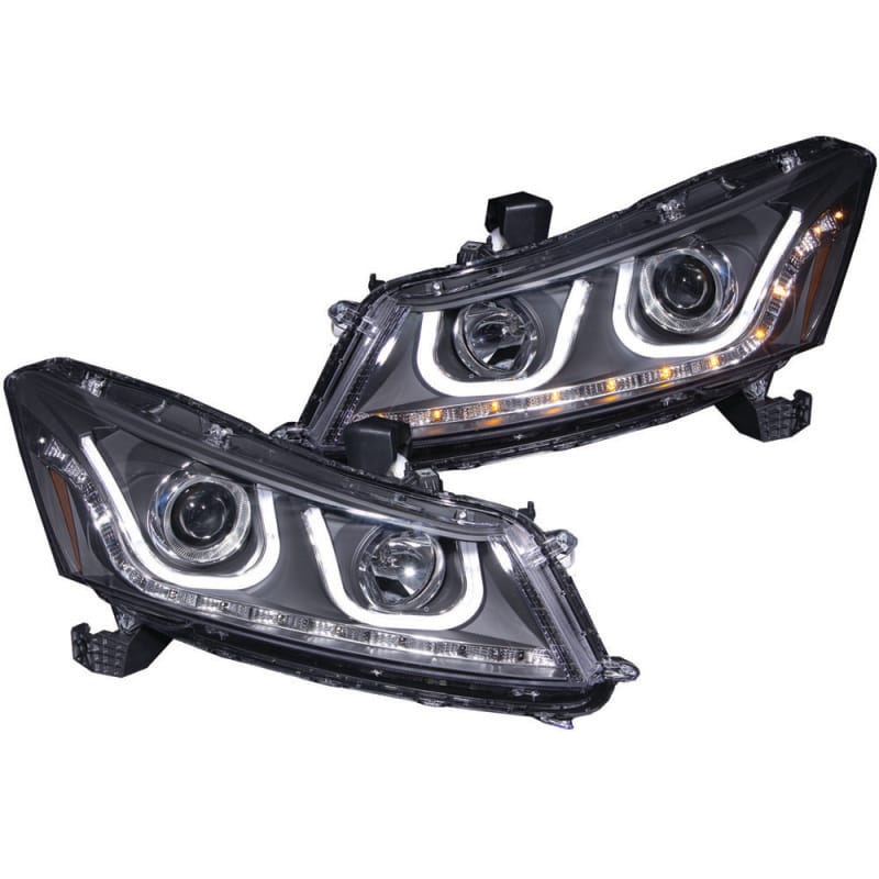 ANZO — ANZO 2008-2012 Honda Accord Projector Headlights w/ U-Bar Black
Head Light Set
HdLtSet