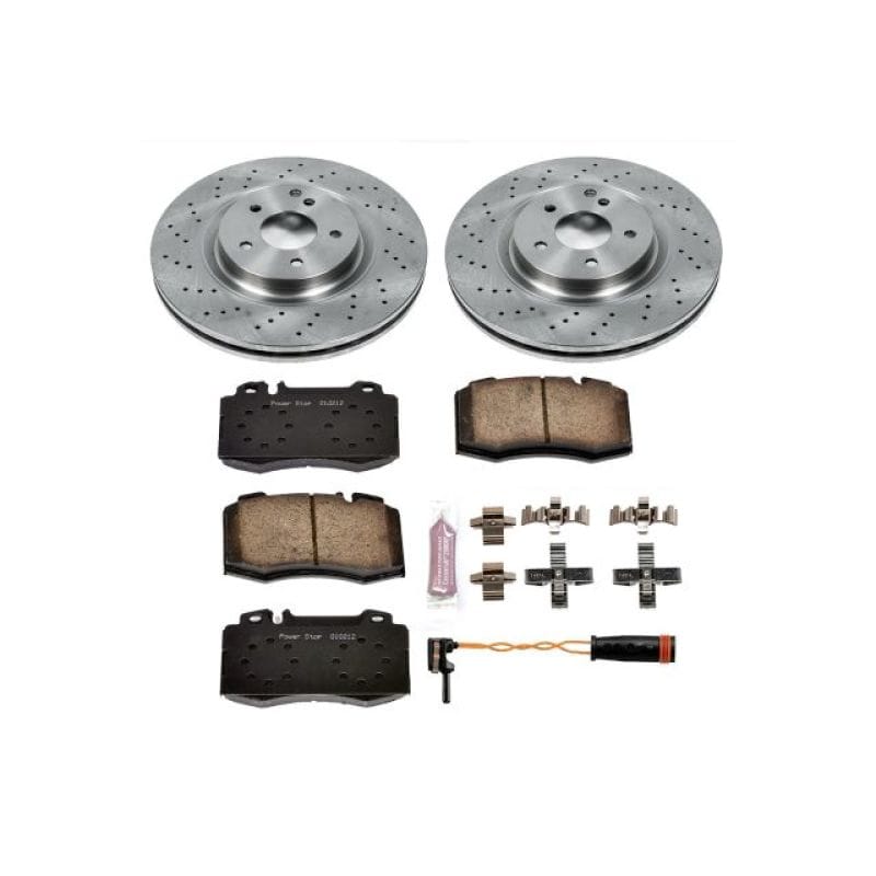 PowerStop — OE Stock Replacement Low-Dust Ceramic Brake Pad and Rotor Kit