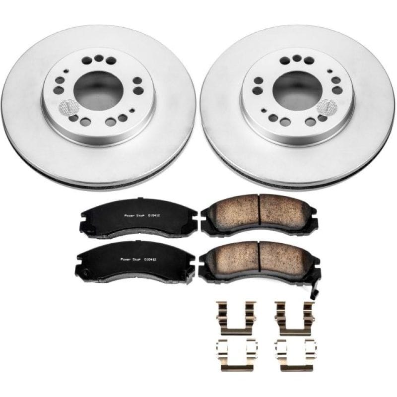 PowerStop — Genuine Geomet Coated Rotor and Low-Dust Ceramic Brake Pad Kit