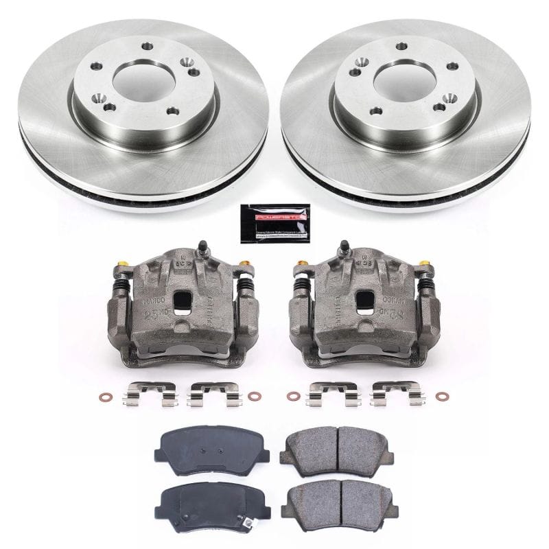 PowerStop — OE Stock Replacement Low-Dust Ceramic Brake Pad, Rotor and Caliper Kit