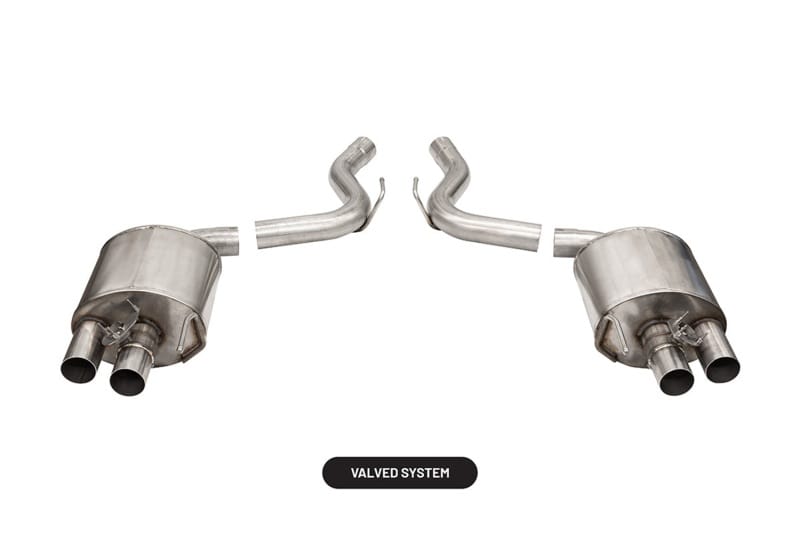 CORSA Performance — 3.0in. 304 Stainless Steel dual rear exit axleback exhaust system with active va