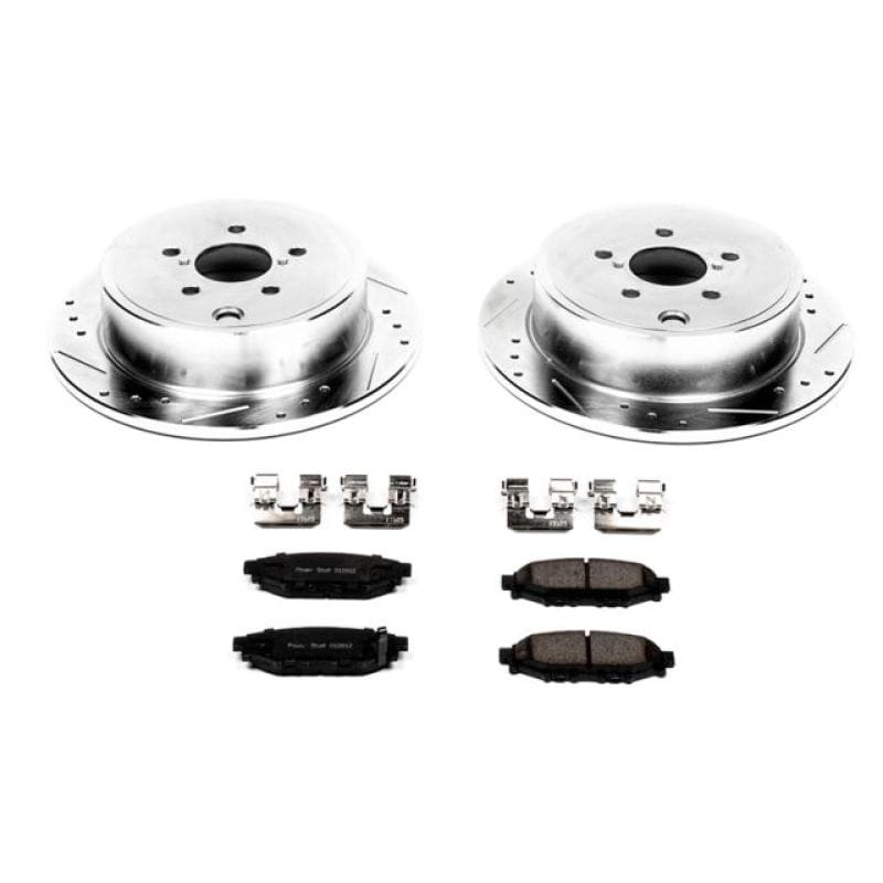 PowerStop — Z23 Daily Driver Carbon-Fiber Ceramic Brake Pad and Drilled & Slotted Rotor Kit