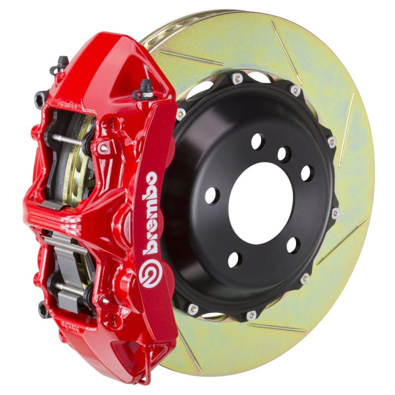 Brembo — Brembo 13-17 Q5 3.0T/TDI/Hybrid Front GT BBK 6 Piston Cast 380x32 2pc Rotor Slotted Type1 -Red