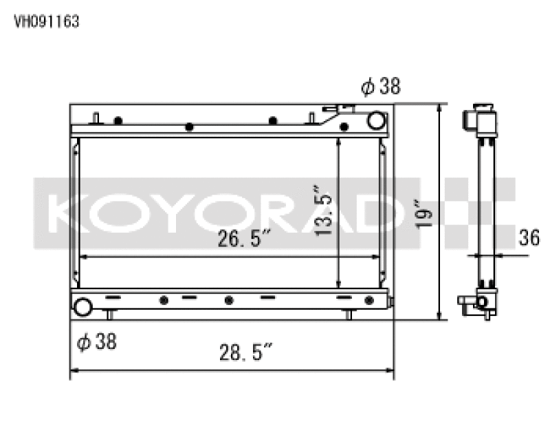 Koyo — Koyorad VH091163 Racing All Aluminum Radiator