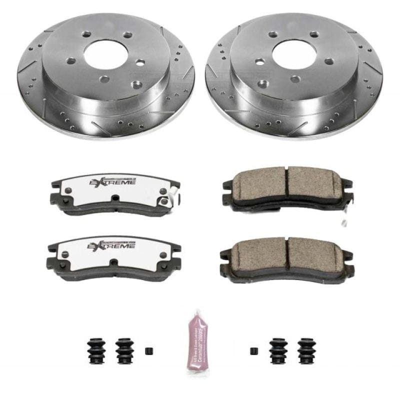 PowerStop — Z26 Street Performance Ceramic Brake Pad and Drilled & Slotted Rotor Kit