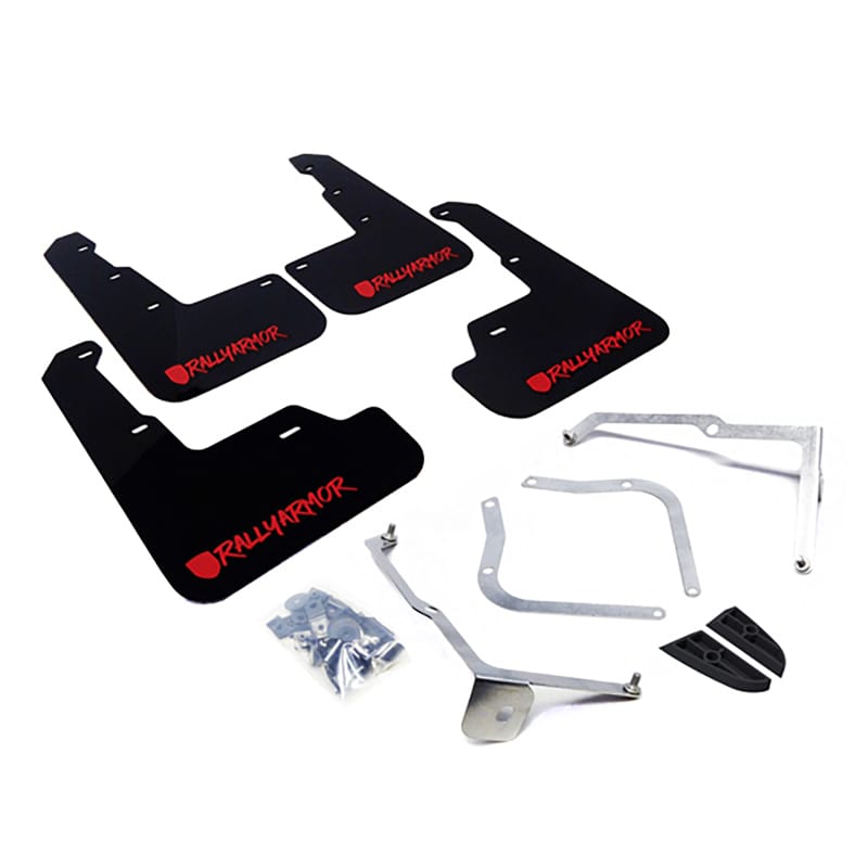 Rally Armor — Black Mud Flap/Altered Font Red Logo