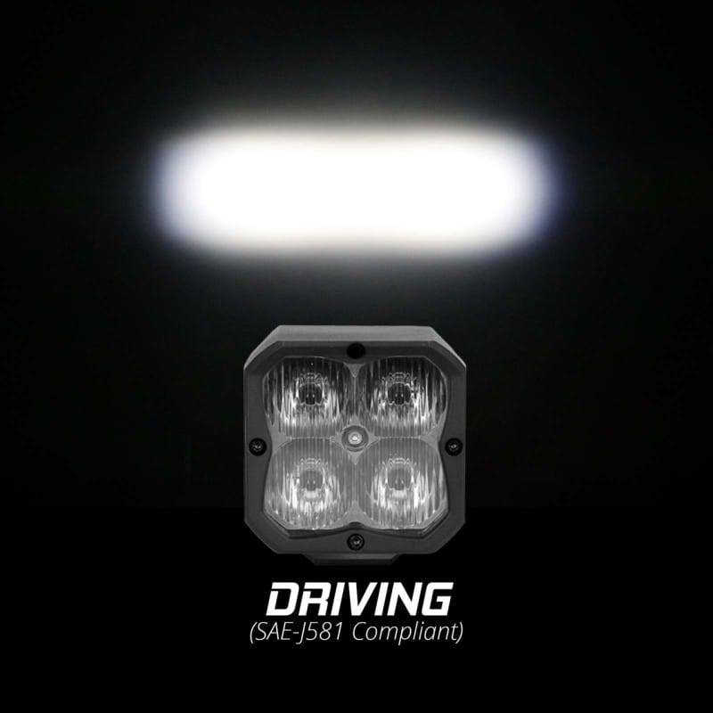 XKGLOW — XK Glow XKchrome 20w LED Cube Light w/ RGB Accent Light - Driving Beam