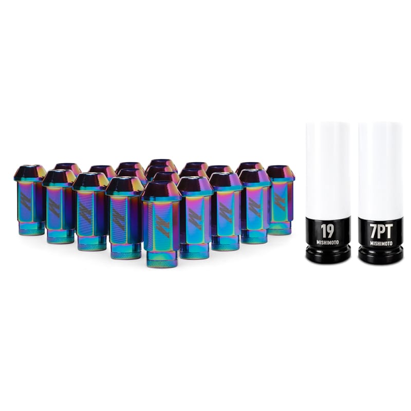 Mishimoto — Aluminum Locking Lug Nuts M12x1.25, Neo Chrome, 20pc Set