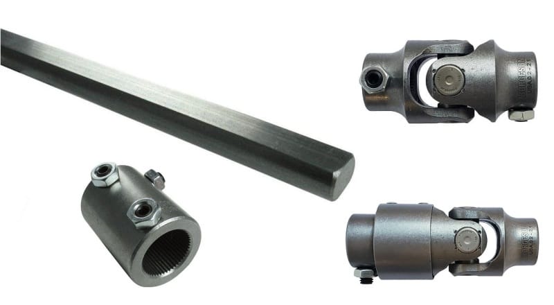 Ridetech — Steering U-Joint Kit  1"-48 at column and 3/4"-36 at rack.