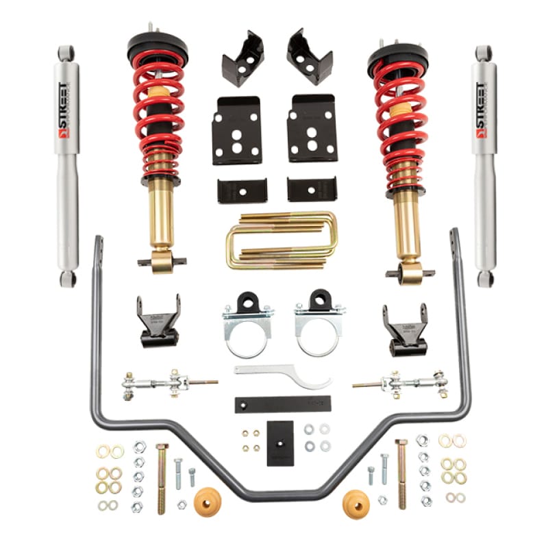 Belltech — PERFORMANCE HANDLING KIT W/ HEIGHT ADJUSTABLE COILOVERS & REAR SWAY BAR - 1000HK
Complete Kit Inc. Height Adjustable Front Coilovers & Rear Sway Bar