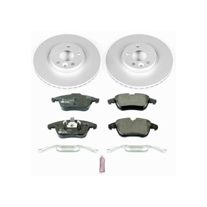 PowerStop — Genuine Geomet Coated Rotors, ECE-R90 Brake Pads + Hardware Kit