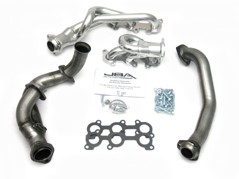 JBA — JBA 95-00 Toyota 3.4L V6 w/o EGR 1-1/2in Primary Silver Ctd Cat4Ward Header
Exhaust Header