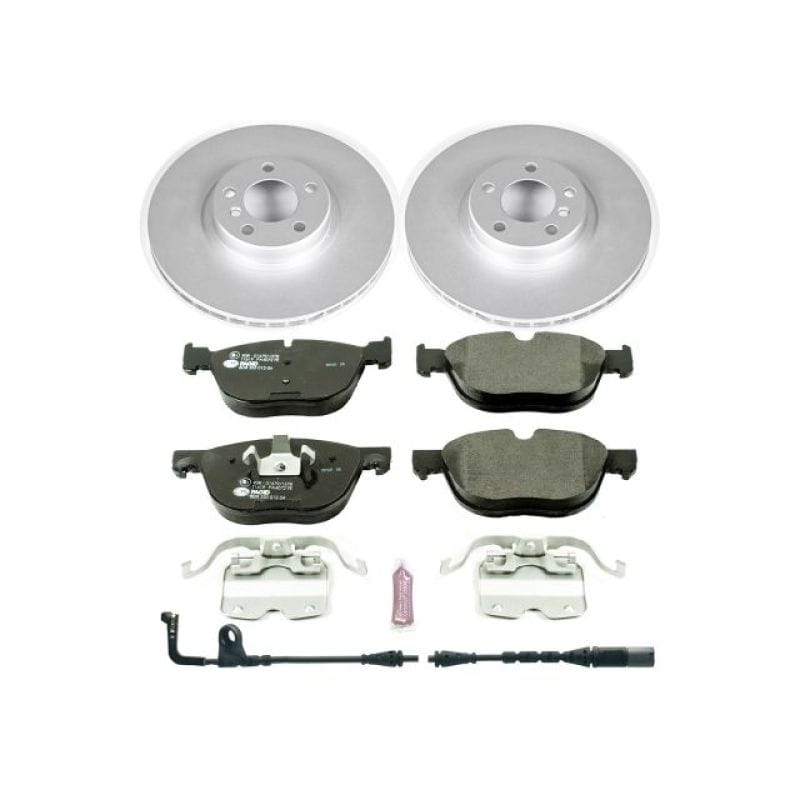 PowerStop — Genuine Geomet Coated Rotors, ECE-R90 Brake Pads + Hardware Kit