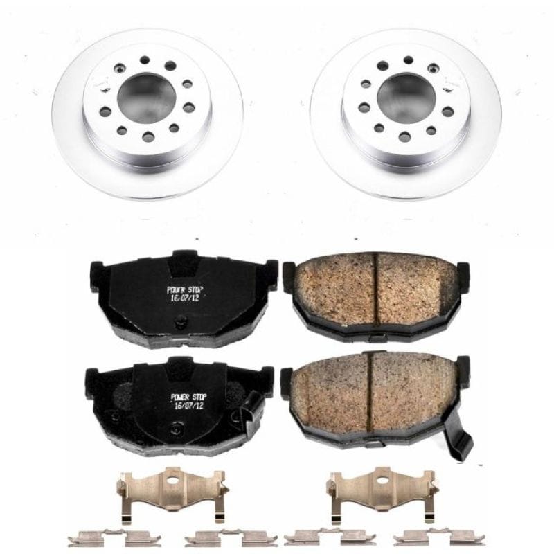 PowerStop — Genuine Geomet Coated Rotor and Low-Dust Ceramic Brake Pad Kit